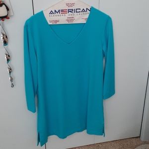 Beautiful turquoise tunic by judyp,never worn